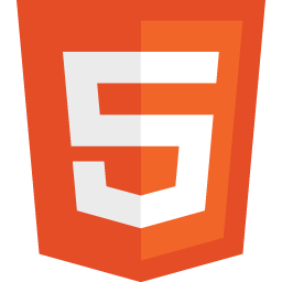 Official badge logo for the HTML5 standard from W3C